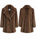 Leopard Print Faux Fur Coat