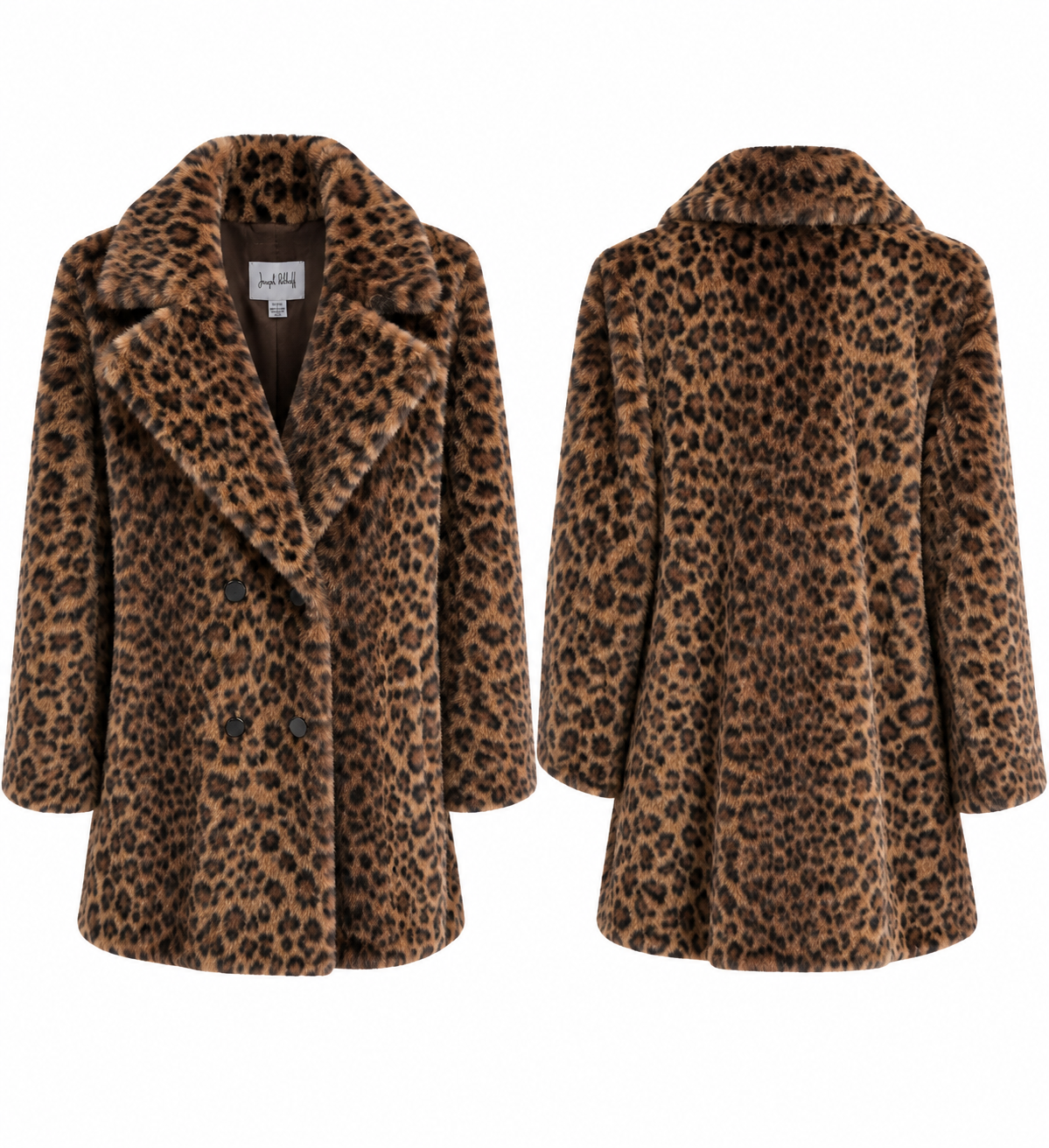 Leopard Print Faux Fur Coat