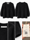 Melissa Nepton Otto Black Fuzzy Sweater