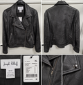 Joseph Ribkoff Black Faux Leather Moto Jacket
