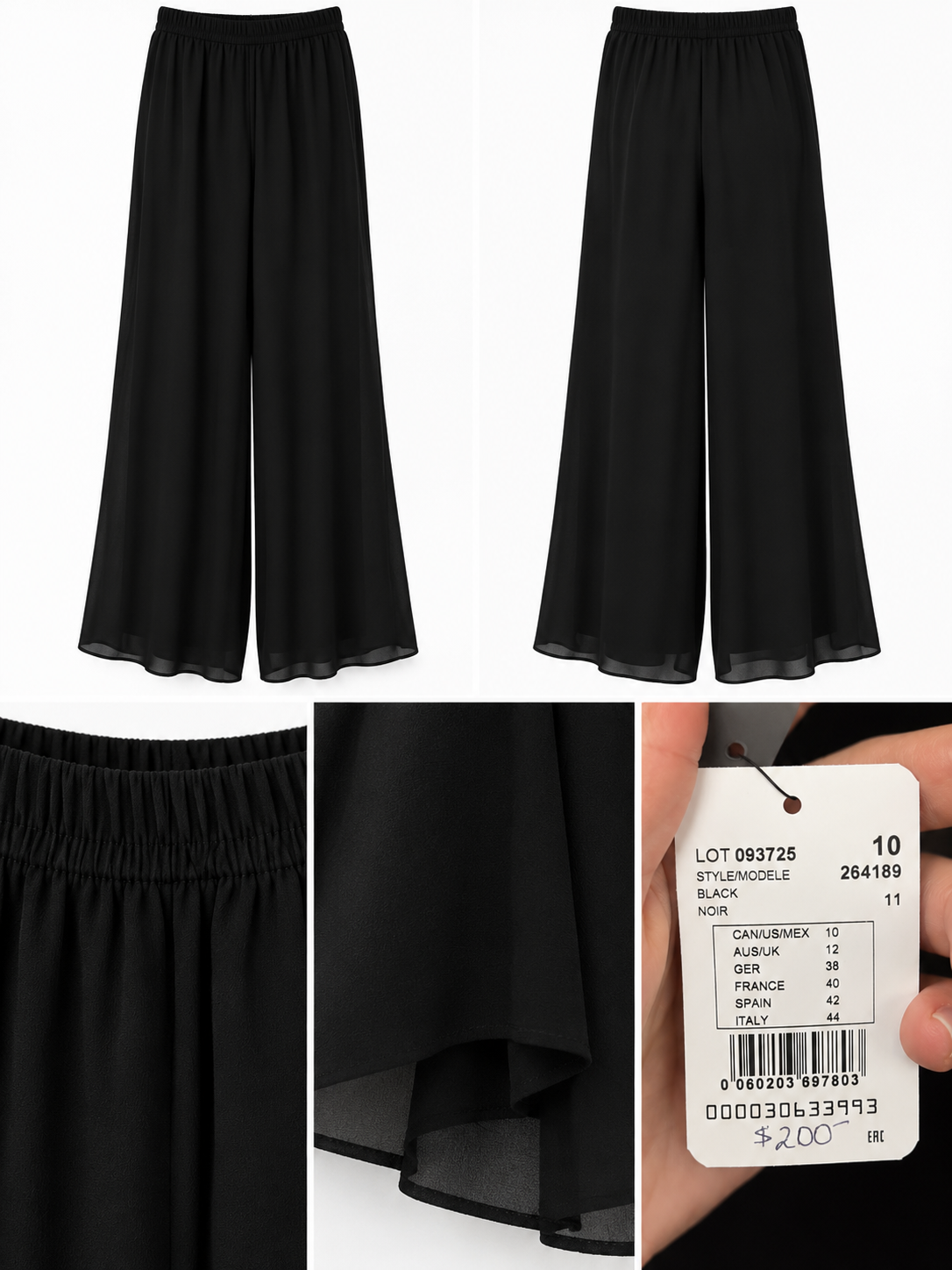 Joseph Ribkoff Black Wide-Leg Pants