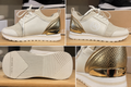 MICHAEL Michael Kors White & Gold Wedge Sneakers Dash