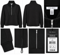 TRIBAL Black Quarter-Zip Pullover