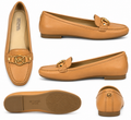MICHAEL Michael Kors Tan Logo Loafers Charm