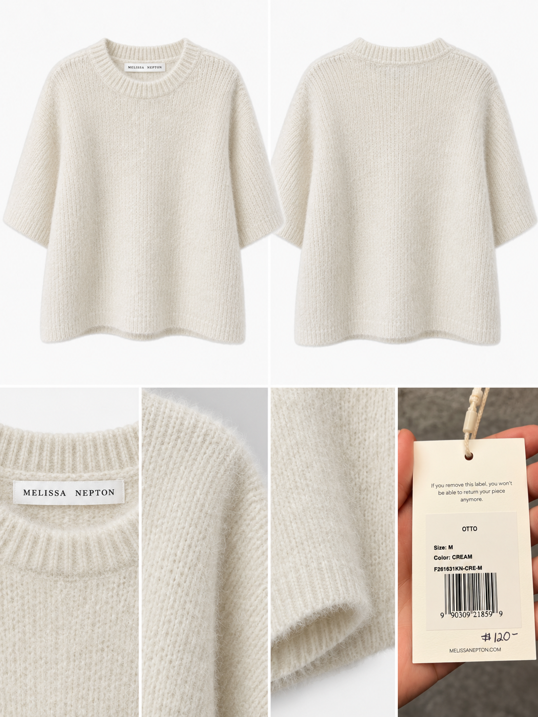 Melissa Nepton Otto Cream Fuzzy Sweater