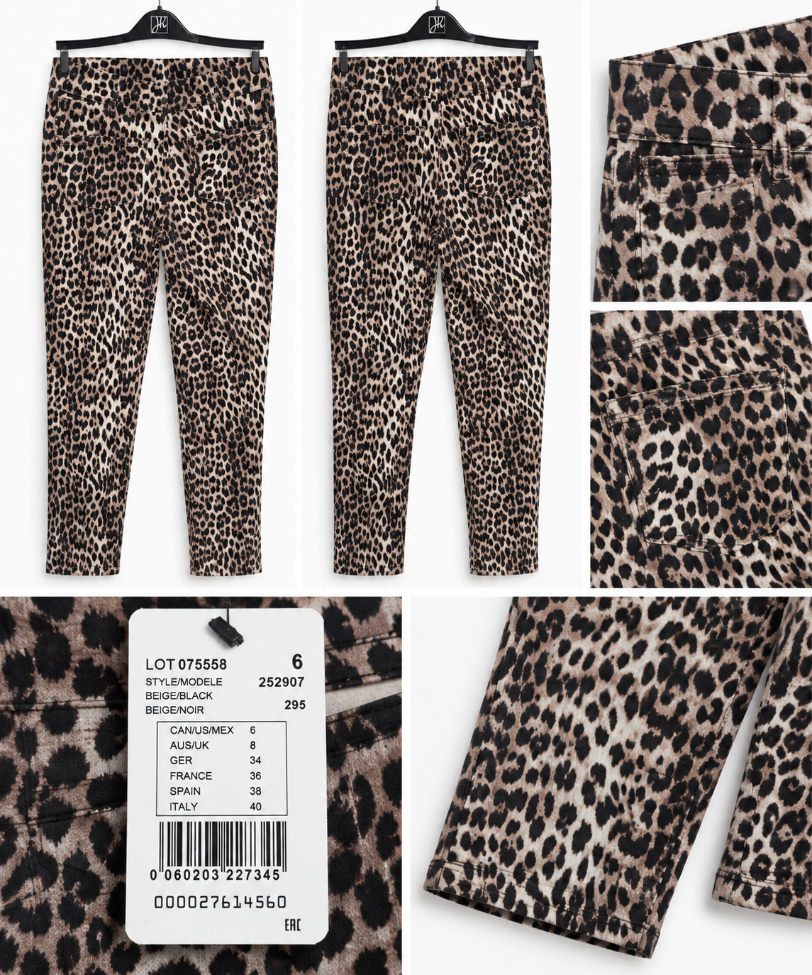 Leopard Print Slim-Leg Pants