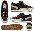 MICHAEL Michael Kors Black & Gold Metallic Lace-Up Sneakers Byrdie