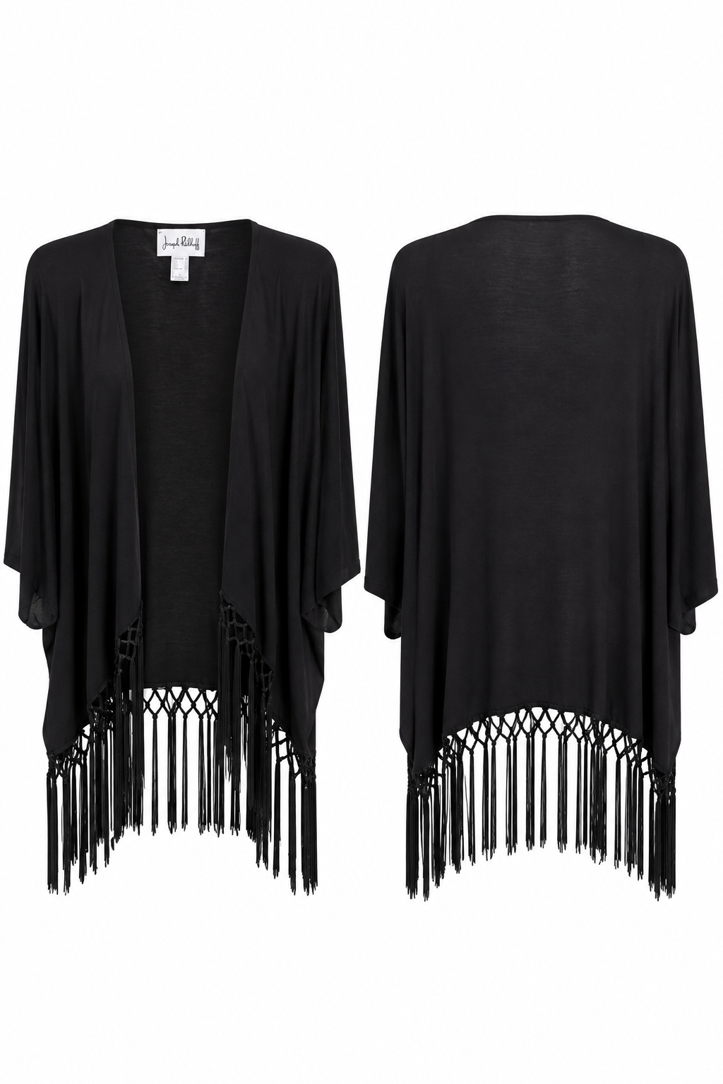 Joseph Ribkoff Black Fringe Cover-Up
