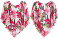 Joseph Ribkoff Floral Asymmetrical Poncho Top