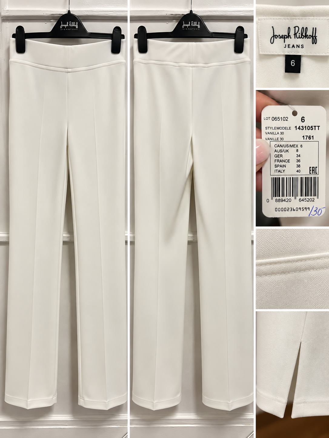 Joseph Ribkoff Vanilla Pull-On Straight-Leg Pants