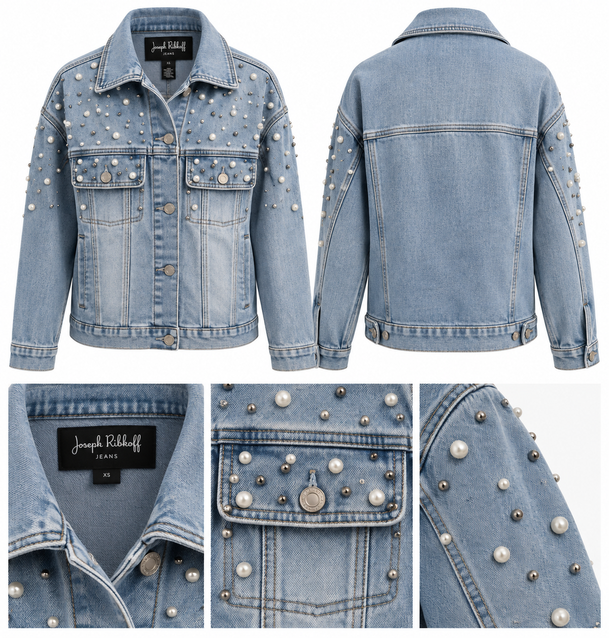 Joseph Ribkoff Embellished Denim Jacket