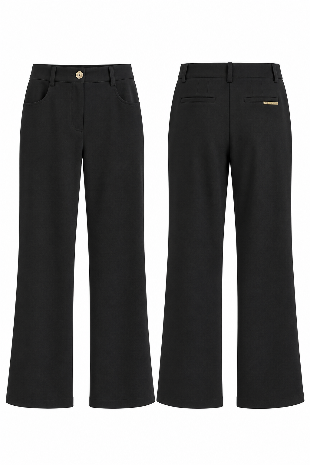 Michael Kors Black Wide-Leg Tailored Trousers