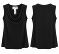 Joseph Ribkoff Black Cowl-Neck Sleeveless Top