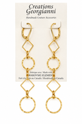 Creations by Georgianna Gold Geometric Drop Earrings