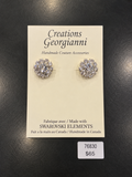 Creations by Georgianna Crystal Cluster Stud Earrings