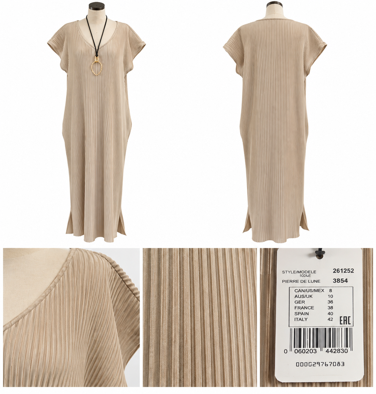 Joseph Ribkoff Moonstone Ribbed Maxi Dress