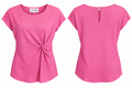 Joseph Ribkoff Pink Twist-Front Top