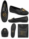 MICHAEL Michael Kors Black Logo Loafers Crawford