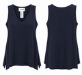 Joseph Ribkoff Navy Sleeveless V-Neck Tunic Top