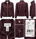 Joseph Ribkoff Burgundy Zip-Front Jacket