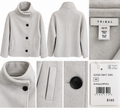 TRIBAL Antique White High-Collar Button Coat