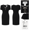 Joseph Ribkoff Black Embellished Neckline Dress