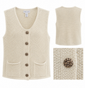 Tribal Button-Front Knit Sweater Vest