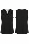 Joseph Ribkoff Black Sleeveless Cowl-Neck Top