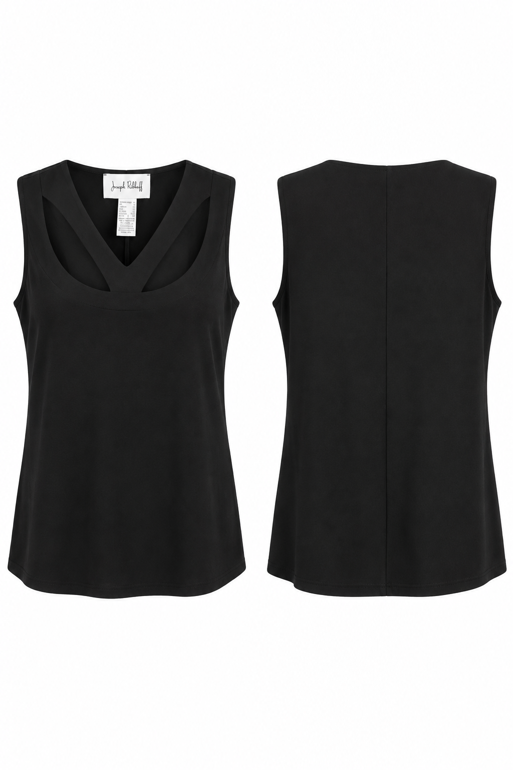 Joseph Ribkoff Black Sleeveless Cowl-Neck Top