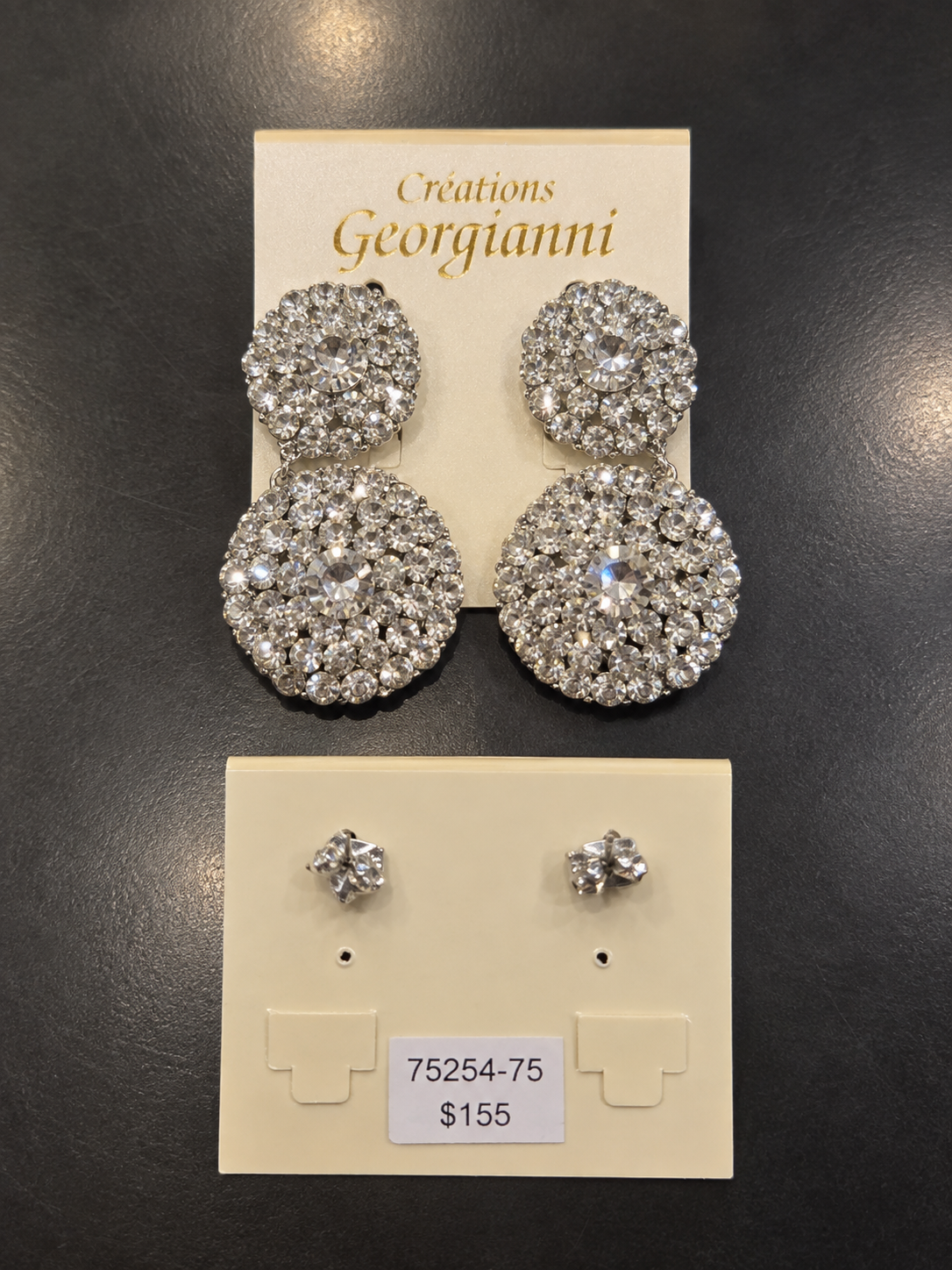 Creations by Georgianna Crystal Double-Drop Earrings