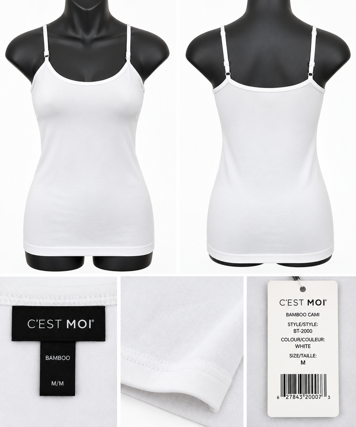 Bamboo by C’est Moi Classic Tank – White
