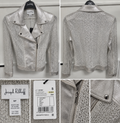 Joseph Ribkoff Silver Metallic Moto Jacket
