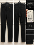 Joseph Ribkoff midnight blue pull-on pants, front and back