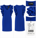 Joseph Ribkoff Royal Blue Ruffle Sleeve Dress