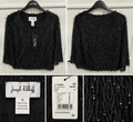 Joseph Ribkoff Black Textured Sequin Top